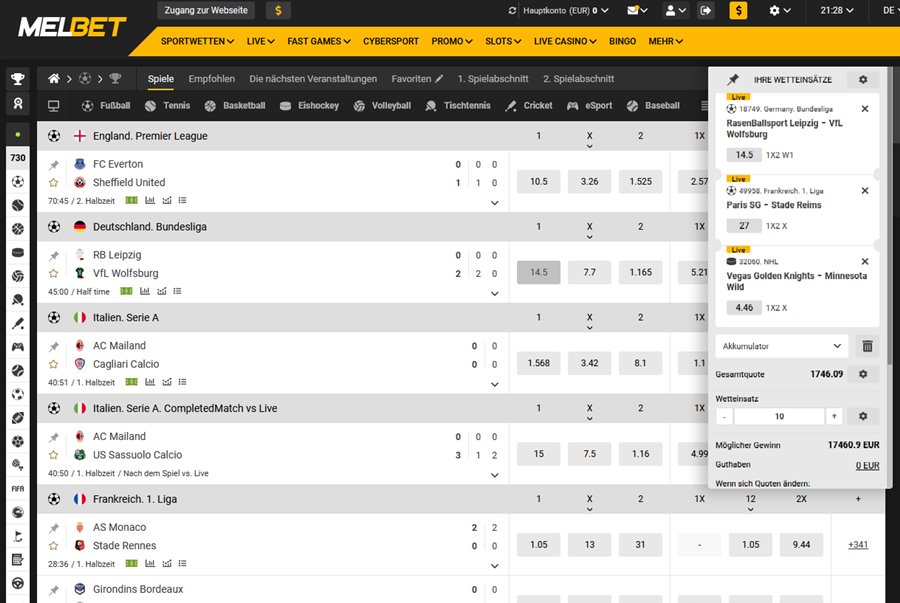 Sportwetten-Startseite